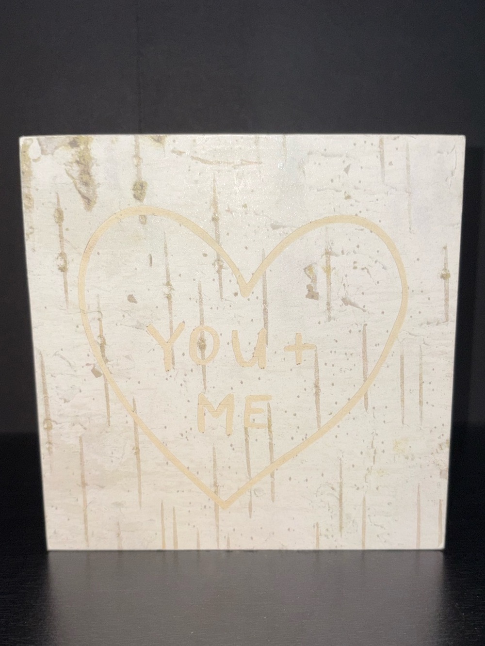 Hobby Lobby Square MDF Plaque in Brown and Gold